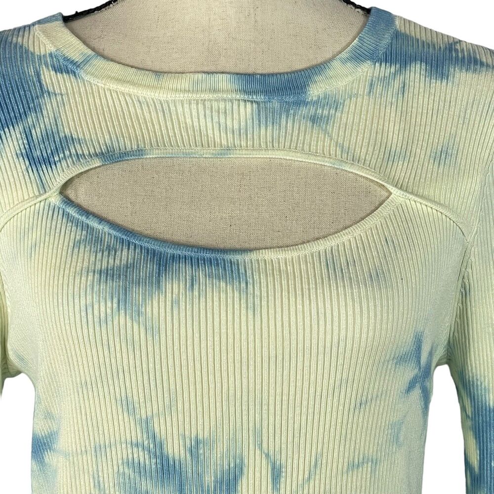 INC International Concept X-Large Sweater Long Sleeve Keyhole Cut-Out Tie-Dye - Picture 2 of 8